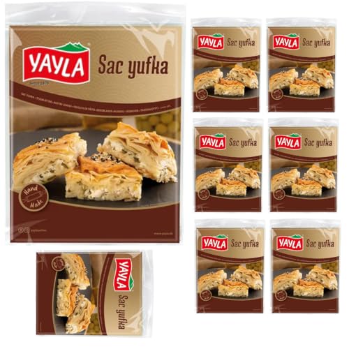 Yayla Sac Yufka - Frisches Gebäck, Teigblätter Filoteig 500 gr x 8 Stück von Pufai