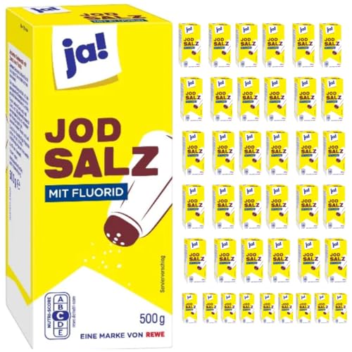 ja! Jodsalz mit Fluorid Salz 500 Gramm x 40 Stück von Pufai