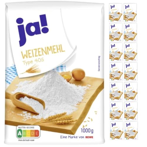 ja! Weizenmehl Mehl 1000 Gramm x 15 Stück von Pufai