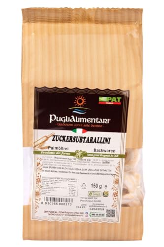 Tarallucci Tarallini Tradizionali mit Zitronen Zucker Glasur, Süße Taralli Zuccherati al Limone, Puglialimentari, 150 g von Puglialimentari