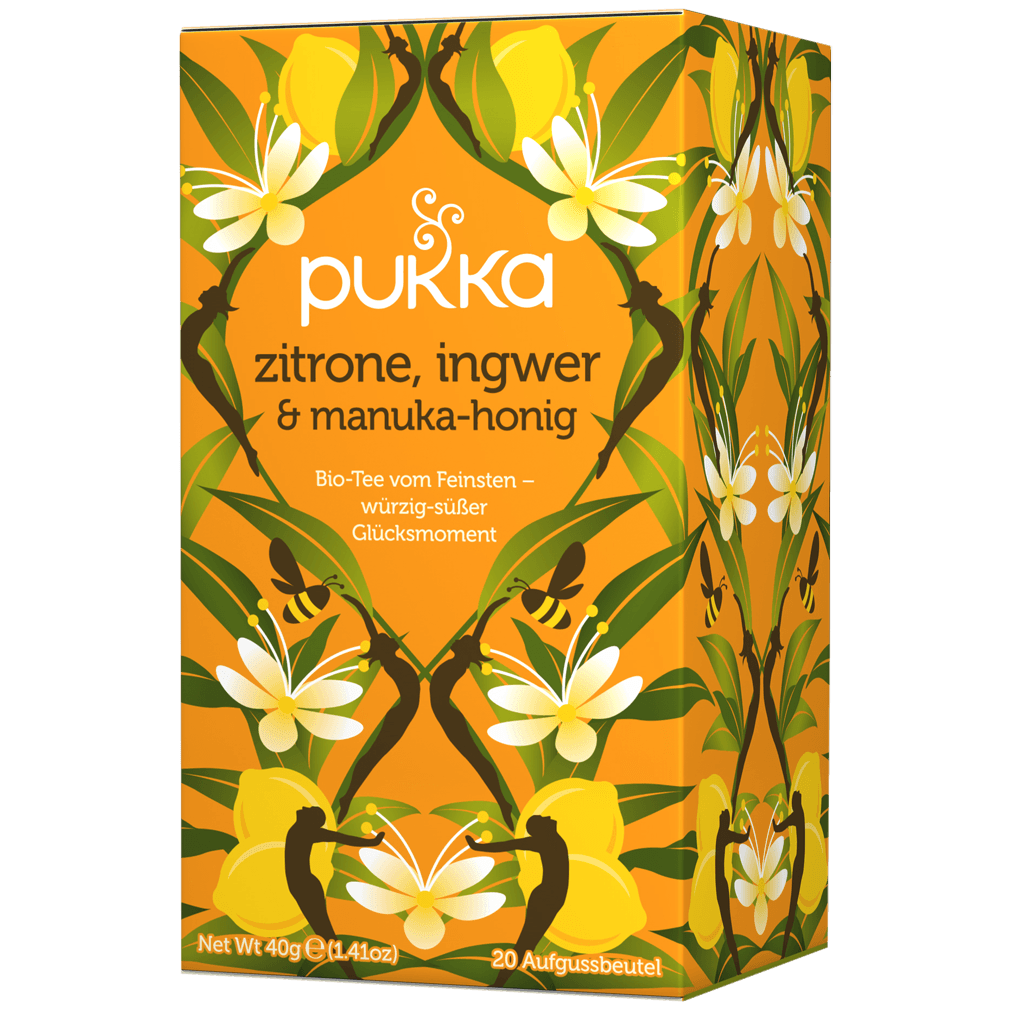 Bio Zitrone, Ingwer & Manuka Honig von Pukka