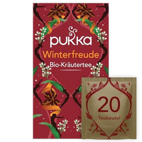 Pukka Tee Set, Bio-Kräutertee "Winterfreude", Ingwer, Zimt, Nelken, Orange, Limited Edition, Für besinnliche Momente, 20 Teebeutel von Pukka