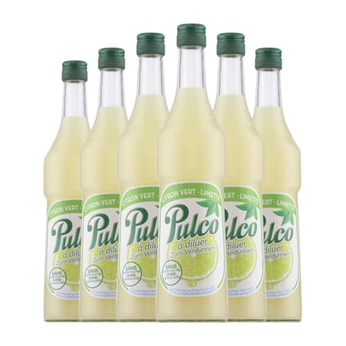 Schnaps Pulco Limette Konzentrat 0,0 70 cl Sin Alcohol (Karton mit 6 Flaschen von 70 cl) von Pulco