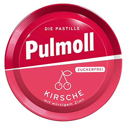 Pulmoll Wildkirsche Zuckerfrei, 10er Pack (10 x 50 g Dose) von Pulmoll