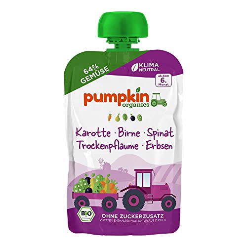 Pumpkin Organics Quetschie - Freude mit Gemüsepürree 100g (4er Pack) von Pumpkin Organics