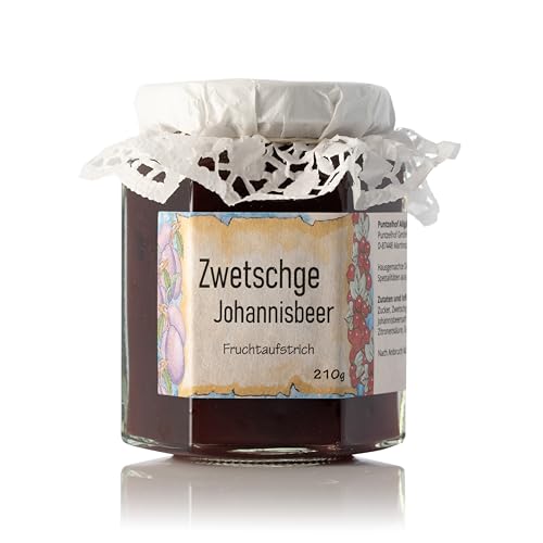 Zwetschge Johannisbeer Fruchtaufstrich - 210g Feinkost Fruchtaufstrich aus dem Allgäu von Puntzelhof Allgäuer Delikatessen