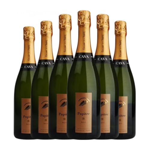 Pupitre Brut Cava 75 cl Weißer Sekt (Karton mit 6 Flaschen von 75 cl) von Pupitre