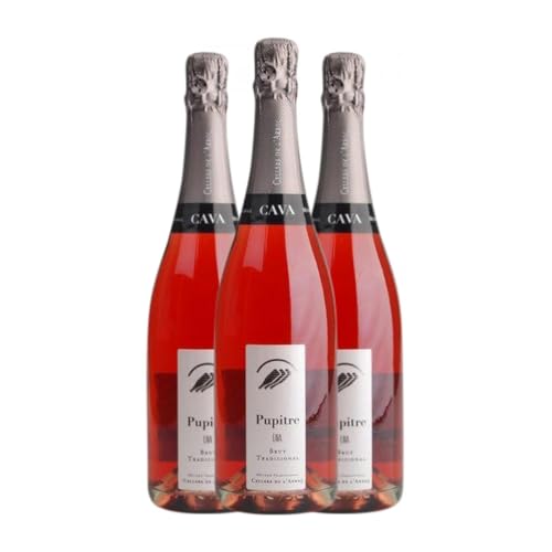 Pupitre Rosé Trepat Cava 75 cl Rosé Sekt (Karton mit 3 Flaschen von 75 cl) von Pupitre