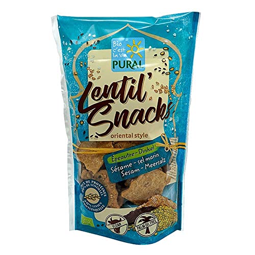 Pural Lentil' Snacks, Sesam Meersalz, 85g von Pural