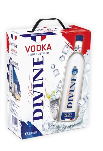 Pure Divine - Französischer Vodka aus den Nordvogesen - 37.5 Prozent Vol - Großpackungen 3 Liter - Wodka Bag in Box (1 x 3 l) von Pure Divine