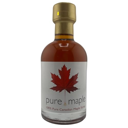 Pure Maple Ahornsirup Amber Rich aus Kanada, 200 ml Glasflasche, vegan und glutenfrei - 100% purer kanadischer Ahornsirup, Grade A mit bernsteinfarbenem, geschmacksintensivem Sirup von Pure Maple