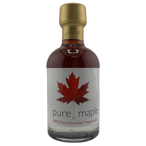 Pure Maple Ahornsirup Dark Robust aus Kanada, 200 ml Glasflasche, vegan und glutenfrei - 100% purer kanadischer Ahornsirup, Grade A mit dunkler Farbe von Pure Maple