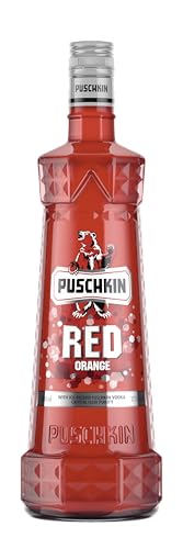 Puschkin | Red Orange | Fruchtig-herber Genuss mit Blutorange | Pur, auf Eis oder gemixt mit Energy-Drink oder Orangensaft | Der ideale Partyshot | 1L | 17,5% Vol. von Puschkin