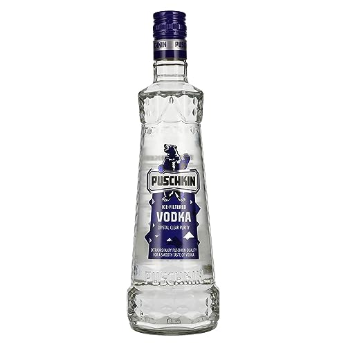 Puschkin | Vodka Original | Kristallklar und mild mit reinem Geschmack | Perfekt pur, auf Eis oder als Basis für Cocktails und Longdrinks | 0,7L | 37,5% Vol. von Puschkin