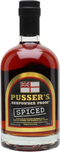 Pusser's Rum Gunpowder Proof Spiced | Premium Rum aus Guyana | vollmundig fruchtiger Geschmack | 54,5% Vol. | 0,7 Liter von Pusser's Rum