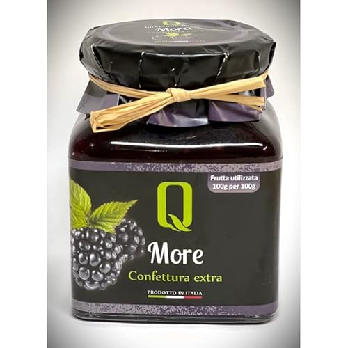 Quattrociocchi extra Premium Brombeer Konfitüre, 350g - Extra hoher Fruchtanteil - 100g Brombeere auf 100g Marmelade - Premium Qualität aus Italien von Q QUATTROCIOCCHI