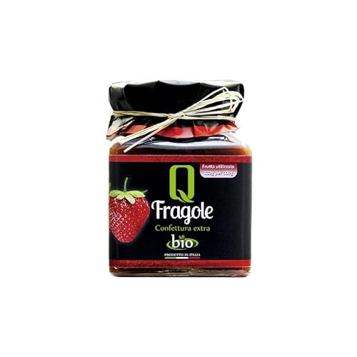 Quattrociocchi extra Premium Erdbeer Konfitüre, 350g - Extra hoher Fruchtanteil - 130g Erdbeere auf 100g Marmelade - Premium Qualität aus Italien von Q QUATTROCIOCCHI