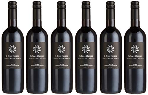 Q-WINE Nero d`Avola - Merlot Terre Siciliane IGT Il Sole Orizon trocken (6 x 0.75 l) von Q-WINE