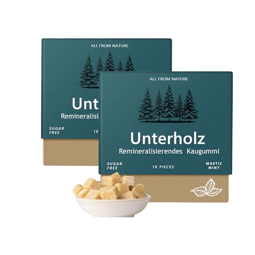 Remineralisierender Kaugummi, zuckerfreier Kaugummi mit Nano-Hydroxylapatit für frischen Atem und Zahnfleischschutz,Box für 2 (2) von QJDFLL