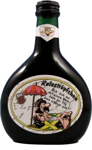 QUATSCHmanufaktur Bocksbeutel "Relaxtröpfchen" Rotwein 0,25 l von QUATSCHmanufaktur