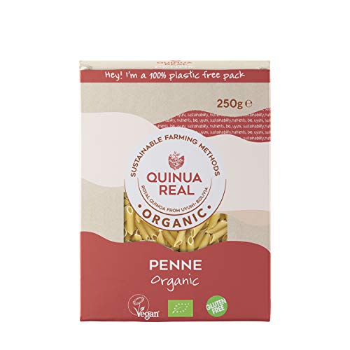 QUINUA REAL Penne aus Reis und Quinoa Real Bio glutenfrei (Box mit 6 Stück), 250 G von QUINUA REAL