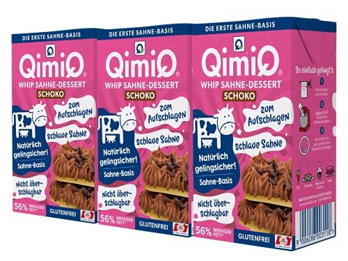 QimiQ Whip Sahne-Dessert (Schoko, 3x250g) von QimiQ