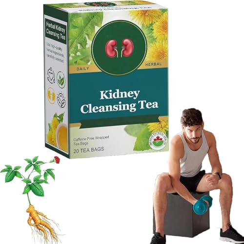 Traditional Healthy Organic Kidney Cleansing Tea, Chinese Kidney Cleanse Tea for Men, 20 Bags/Box (1 Box) von Qoobom