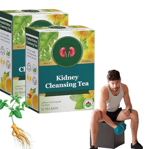 Traditional Healthy Organic Kidney Cleansing Tea, Chinese Kidney Cleanse Tea for Men, 20 Bags/Box (2 Box) von Qoobom