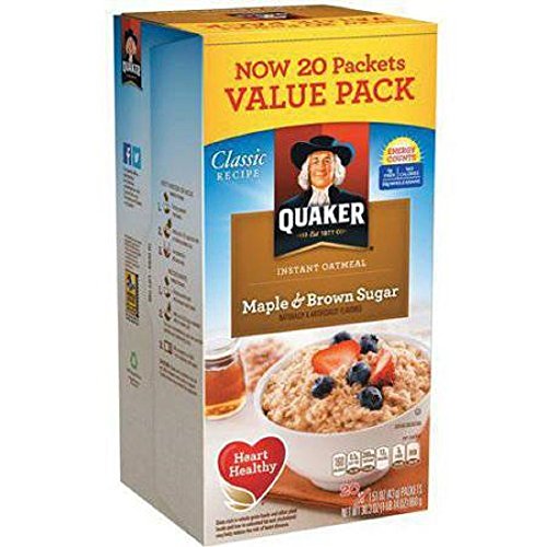 Maple Brown Sugar Oatmeal Hot Cereal Instant, 30.3 Oz von Quaker