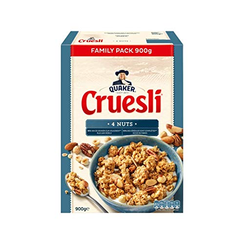 Müsli mit Nüssen | Quaker | Cruesli 4 Nüsse | Gesamtgewicht 900 Gramm von Quaker