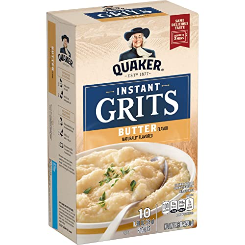 Quaker Instant Grits, Butter, 27,8 g Packungen, 10 Stück von Quaker