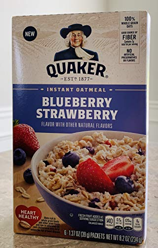 Quaker Instant Oatmeal Blueberry Strawberry (6 - 1,37 Packungen) von Quaker