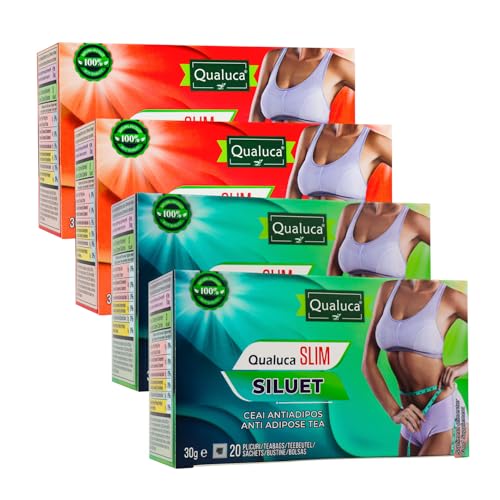 Qualuca, Silhouette & Detox-Komplex - 30 Tage | Tee | 2x Silhouette + 2x Detox | 4er-Set | 80 Teebeutel von Qualuca