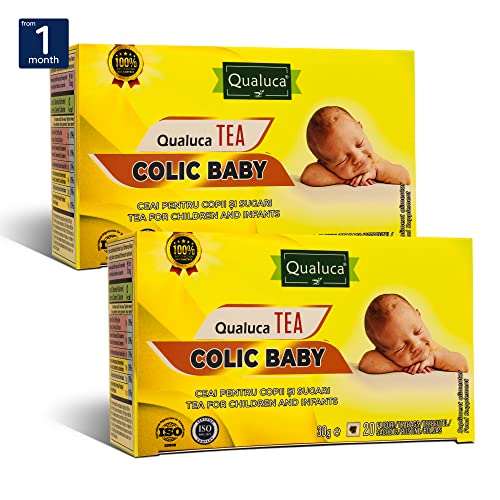 Qualuca Koliken Baby Tee | Fenchel tee für Babys | Tee für Stillende Mütter | Anregende Muttermilch | Tee für Kinder | Tee hilft Koliken | 40 Teebeutel | Packung mit 2 Stück von Qualuca