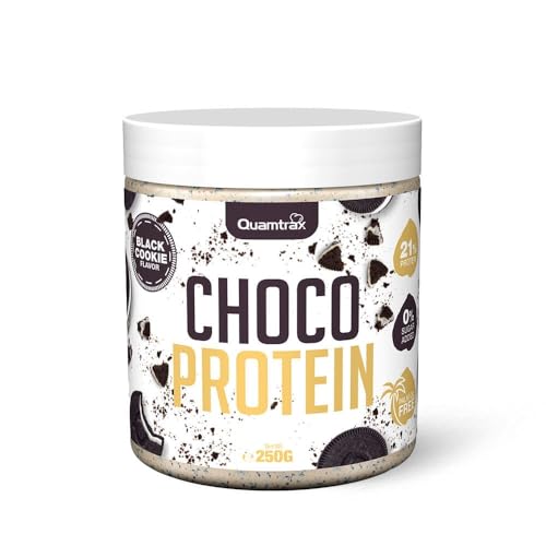 Quamtrax Gourmet Choco Protein Black Cookie - Crema Blanca con Avellanas 250 gr Sabor Cremas Blanca con Avellana von Quamtrax