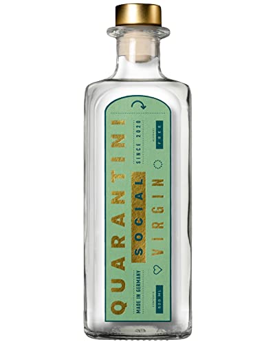 Quarantini Virgin (500ml) – die alkoholfreie Alternative zum Premium Gin mit fruchtigen Gin Botanicals aus Papaya, Bergamotte und Minze von Quarantini