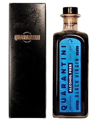 Quarantini Black Virgin (500 ml inkl. Geschenkverpackung) – alkoholfreie Gin-Alternative mit auserwählten Botanicals – perfekter Geschmack ohne Alkohol von Quarantini