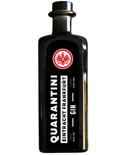 Quarantini Eintracht Frankfurt Gin 42% Vol. (500 ml) – mit echtem Stadionrasen und den fruchtigen Botanicals Blutorange, Grapefruit und Birne von Quarantini