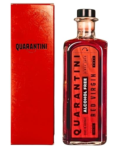 Quarantini Red Virgin (500 ml inkl. Geschenkverpackung) – alkoholfreie Gin-Alternative mit auserwählten Gin Botanicals – perfekter Geschmack ohne Alkohol von Quarantini