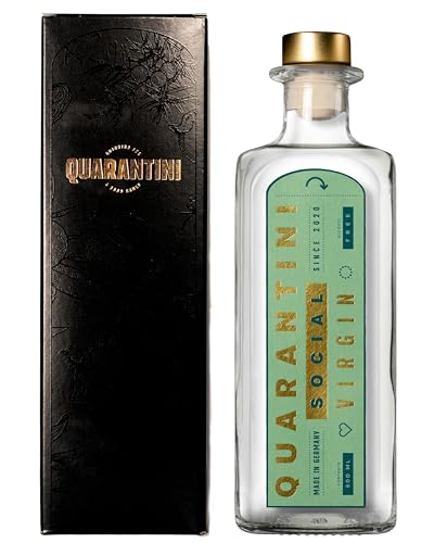 Quarantini Virgin (500ml inkl. Geschenkverpackung) – die alkoholfreie Alternative zum Premium Gin mit fruchtigen Botanicals aus Papaya, Bergamotte und Minze von Quarantini