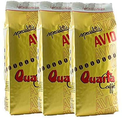 Quarta Caffè Avio Oro Kaffee Gemahlene ausgewählte Mischung der Arabica-Sorte | 250 g. - 3 Packungen | Italien, Apulien, Salento von QUARTA