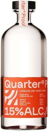 Quarter, Light London Dry Spirit (leicht und erfrischend), 15% Vol. Gin-Alternative, kalorienarm, vegan-freundlich, glutenfrei, zuckerfrei, Spirituose im Gin-Stil mit niedrigem Alkoholgehalt (70 cl) von Quarter