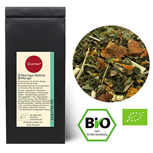 Bio Kräutertee "Moringa Matcha Mango" - 100 g Biotee mit Mango und feiner Kräuternote von Quertee von Quertee