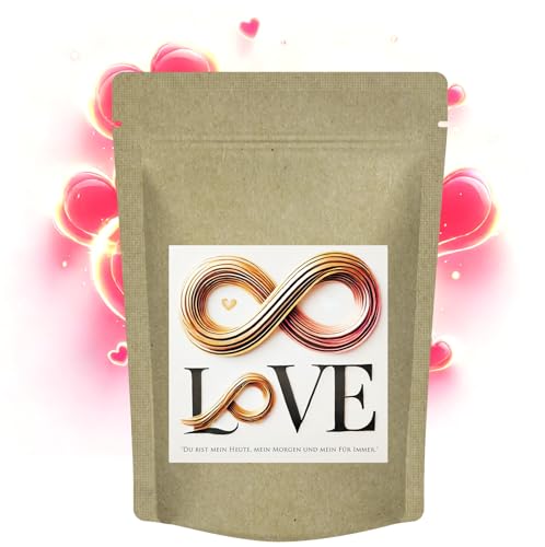 LOVE Tee – „Romantischer Tee" für Verliebte | cremige Himbeere Geschmack | Zeichen für unendliche Liebe | Teegeschenk für Verliebte "Du bist mein heute, mein morgen und mein für immer" von Quertee