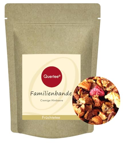 Premium Familientee "Familienbande" mit Cremiger Himbeere | 100 g Früchtetee | Aromatisch im Geschmack| Ideal für ganze Familie von Quertee von Quertee