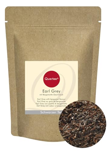 Quertee Earl Grey Premium mit Bergamotte Geschmack 200 g Schwarzer Tee für mehr als 100 Tassen Schwarztee - Classic Style - Loser Tee von Quertee