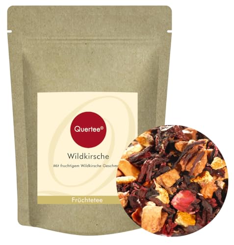 Quertee - Früchtetee "Wildkirsche" - Mit fruchtigem Wildkirsche Geschmack – Loser Tee (200 g) von Quertee