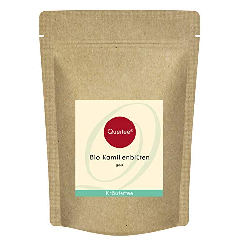 Quertee Kamille Kamillenblüten Bio Kamillen Tee - Ganze Blüten (200 g) von Quertee