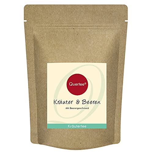 Quertee Kräutertee "Kräuter & Beeren" | Fruchter Beerengeschmack | Lemongras, Kamillenblüten, Pfefferminze, ... | Kräutertee lose 200g von Quertee