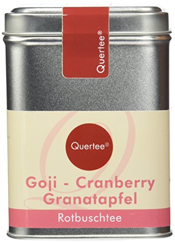 Quertee - Rotbuschtee - Goji Beeren "Cranberry Granatapfel" in einer Teedose - 110 g - Loser Tee von Quertee